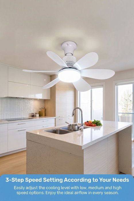 Sinbo SF-7708-W Ventilador de techo con control remoto e iluminación LED, Blanco Sinbo SF-7708-W Ventilador de techo con control remoto e iluminación LED, Blanco